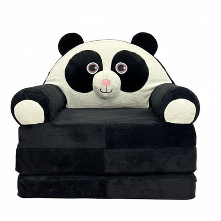 Cute Panda Foldable Kids Sofa Cum Bed – Soft Plush Lounger for Children