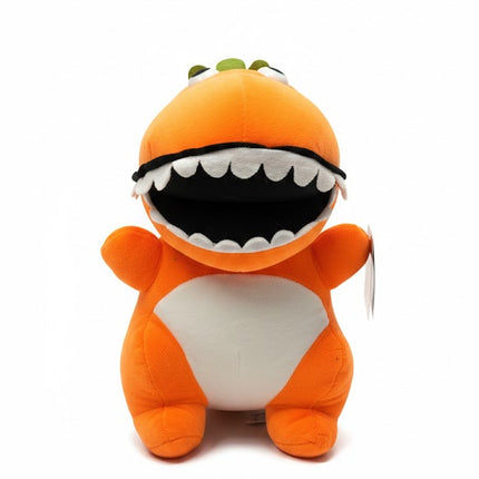 Orange Dino Plush Toy – Soft & Fun Stuffed Dinosaur with Big Smile