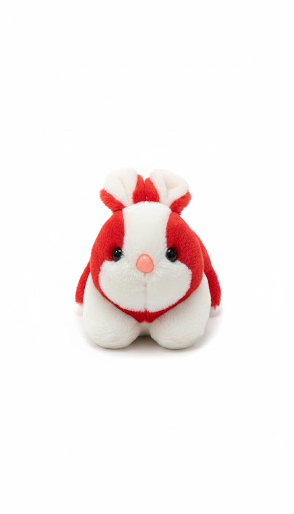 Red & White Bunny Plush – Soft and Cute Stuffed Toy for Kids