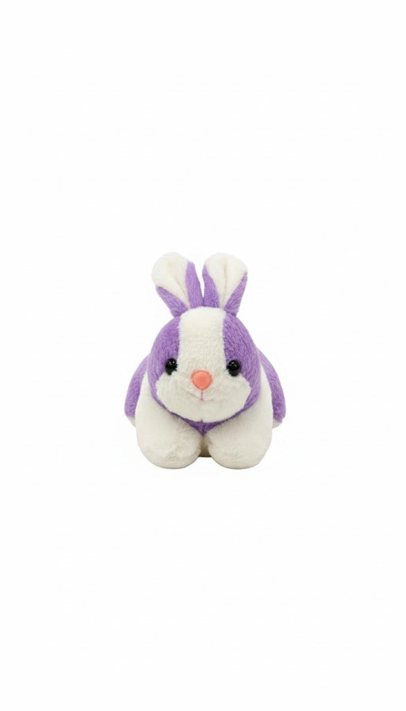 Purple & White Bunny Plush – Soft and Adorable Stuffed Toy for Kids