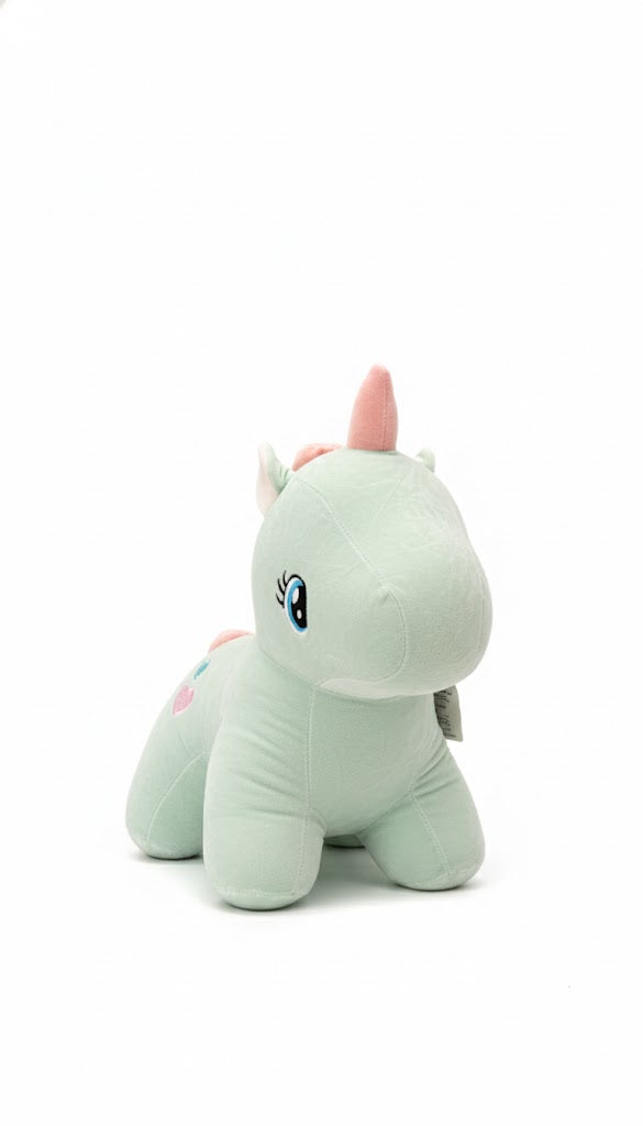 Mint Green Unicorn Plush – Soft & Adorable Standing Stuffed Toy for Kids