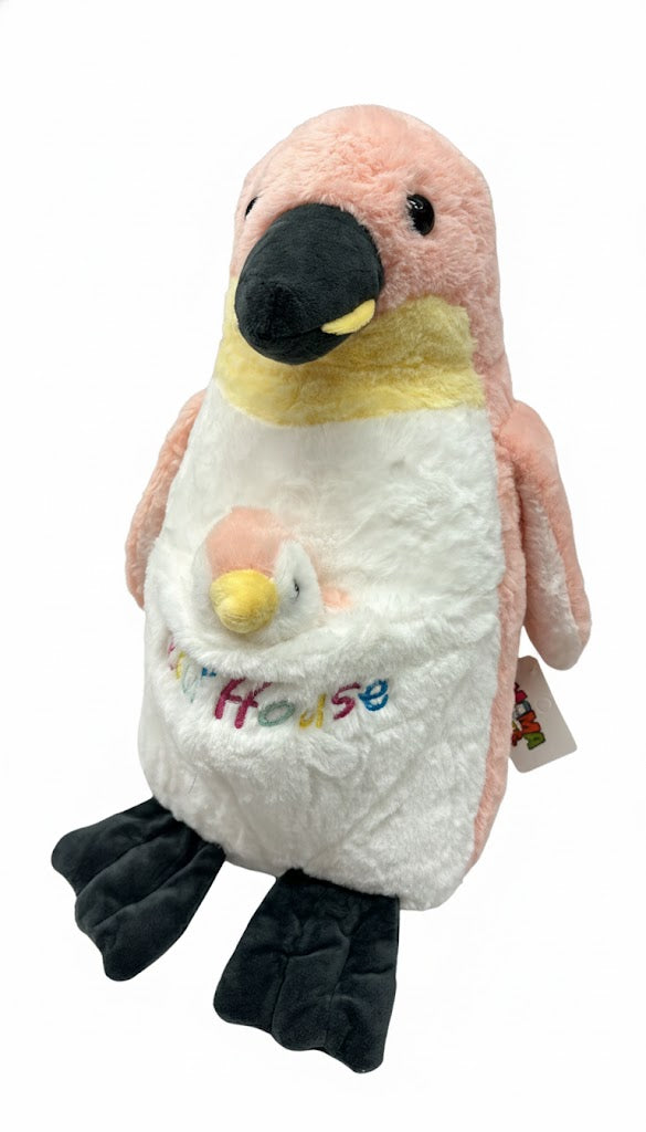 Pink Penguin With Baby Plush – Soft & Adorable Stuffed Toy for Kids
