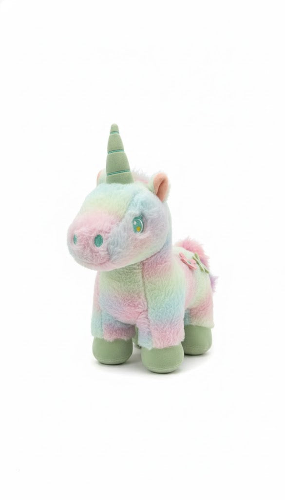 Rainbow Standing Unicorn Plush – Soft & Magical Stuffed Toy for Kids