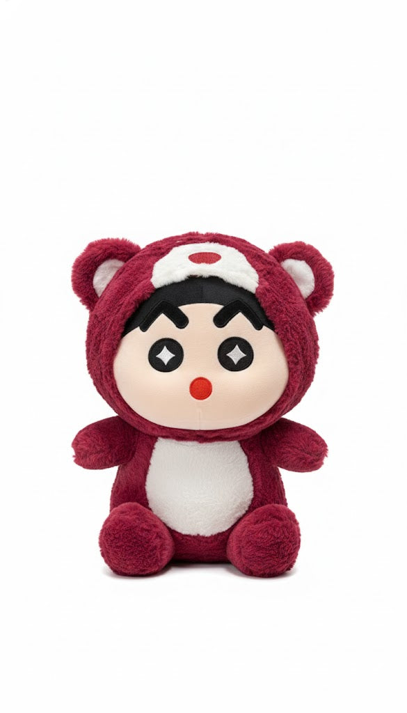 Cute Red Bear Character Plush – Soft & Adorable Stuffed Toy for Kids