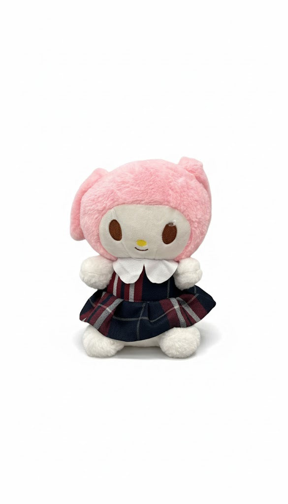 Cute Bunny Girl Plush – Soft Stuffed Toy with School Dress