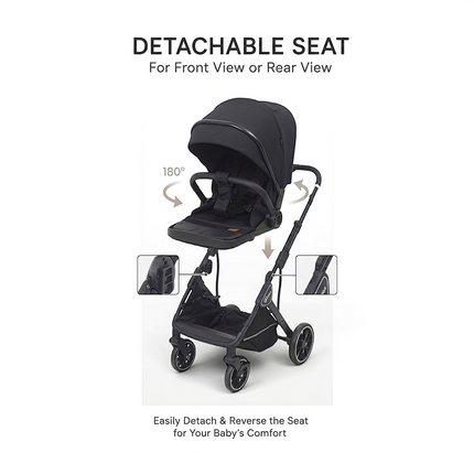 TINNIES REVERSIBLE STROLLER- T110GREY