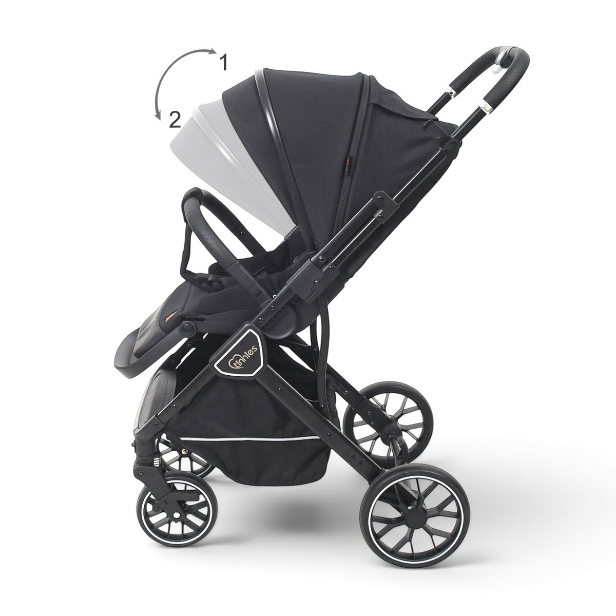 Tinnies Reversible Baby Stroller T110 – Black