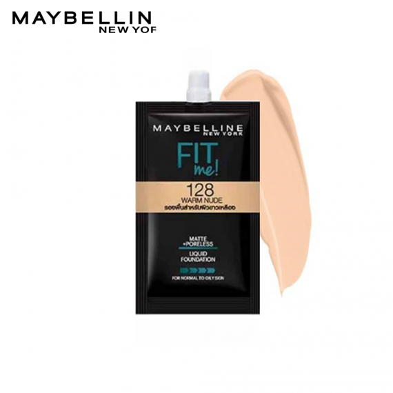 Maybelline Fit Me Matte + Poreless Foundation - 5ml, 128 Warm Nude